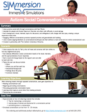 Autism Social Conversation Training Marketing Sheet